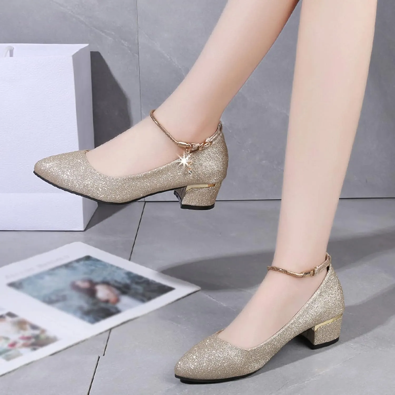 Sexy Casual Dress Shoes Sandals Single Ladies High Fashion Crystal Women Bohemian Heels Shoes Women's high Heels