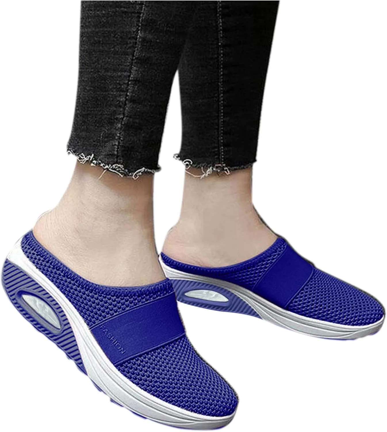 Slip-On Knit Cushion Shoes Support Walking Casual with Arch Comfort Outdoor Walking Orthopedic Air Dress Shoes Women