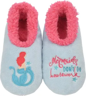 Snoozies Womens Pairables - Funny Slippers for Women - House Slippers - Mermaid