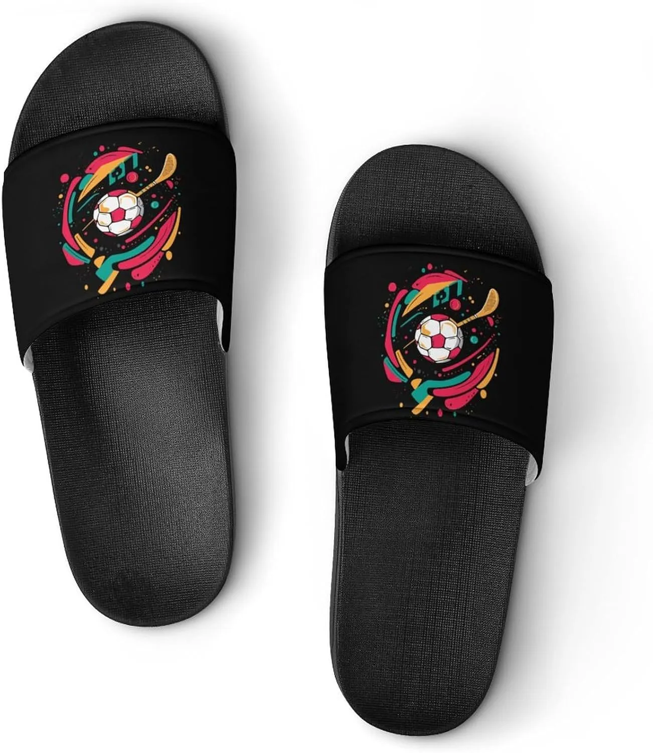 Soccer Ball Golf Volleyball Shower Shoes Slippers PVC Non-Slip Home for Bathroom Beach Indoor Outdoor