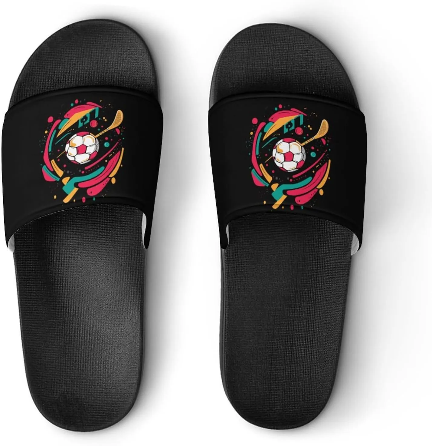 Soccer Ball Golf Volleyball Shower Shoes Slippers PVC Non-Slip Home for Bathroom Beach Indoor Outdoor