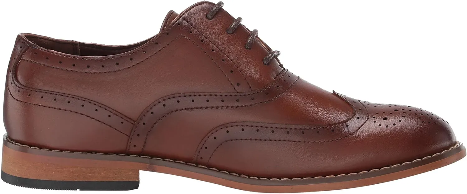 STACY ADAMS Unisex-Child Dunbar Wingtip Oxford