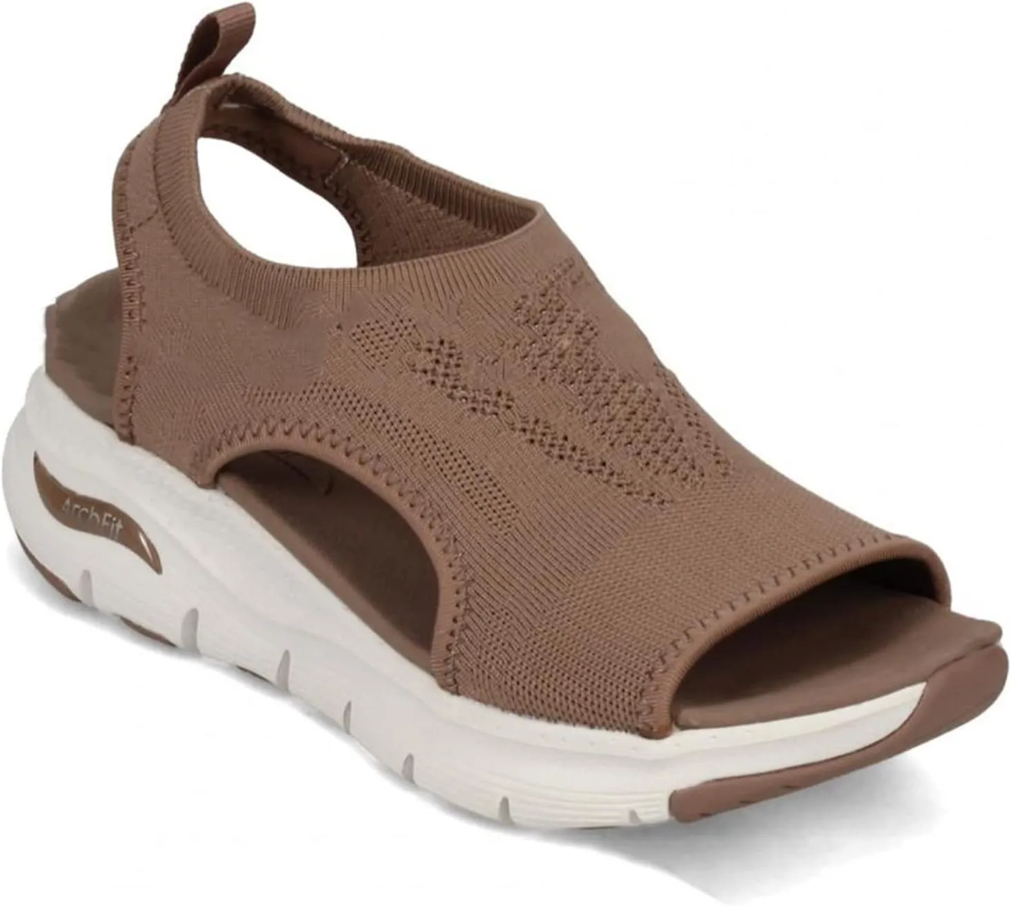 Summer Washable Slingback Orthopedic Slide Sport Sandals Comfy Knit Thick Bottom Fish Mouth Casual Sandals Mesh Soft Sole Casual Women's Shoes,Black,US4.5/EU35