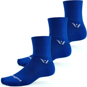 Swiftwick- ASPIRE (3 Pairs) Quarter Crew Cycling & Trail Running Socks, Compression Fit