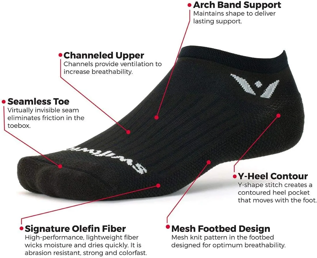 Swiftwick- ASPIRE No Show (Zero Cuff) Running & Cycling Socks