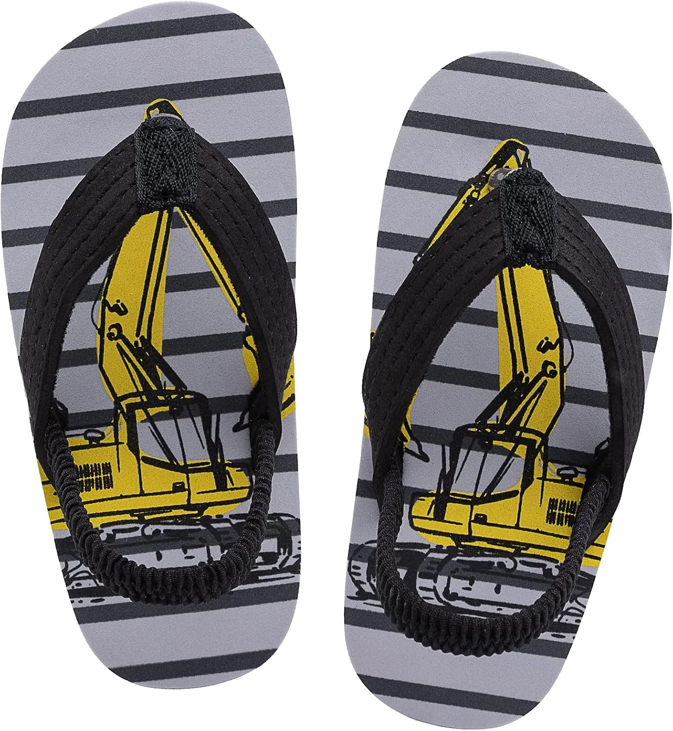 techcity Toddler Boys Girls Flip Flops Kids Unicorn Dinosaur Sandals Beach Pool Water Shoes with Back Strap