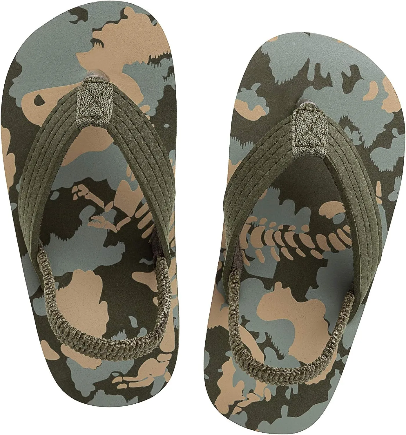 techcity Toddler Boys Girls Flip Flops Kids Unicorn Dinosaur Sandals Beach Pool Water Shoes with Back Strap