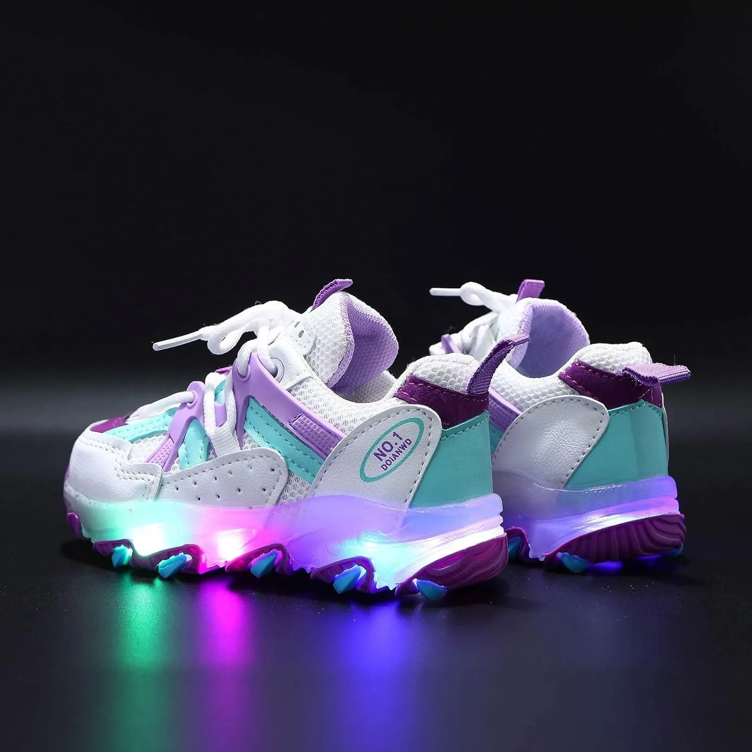 Toddler Baby Sports Shoes Boys Girls Led Light Sneakers Breathable Running Sports Soft Soled Luminous Shoes