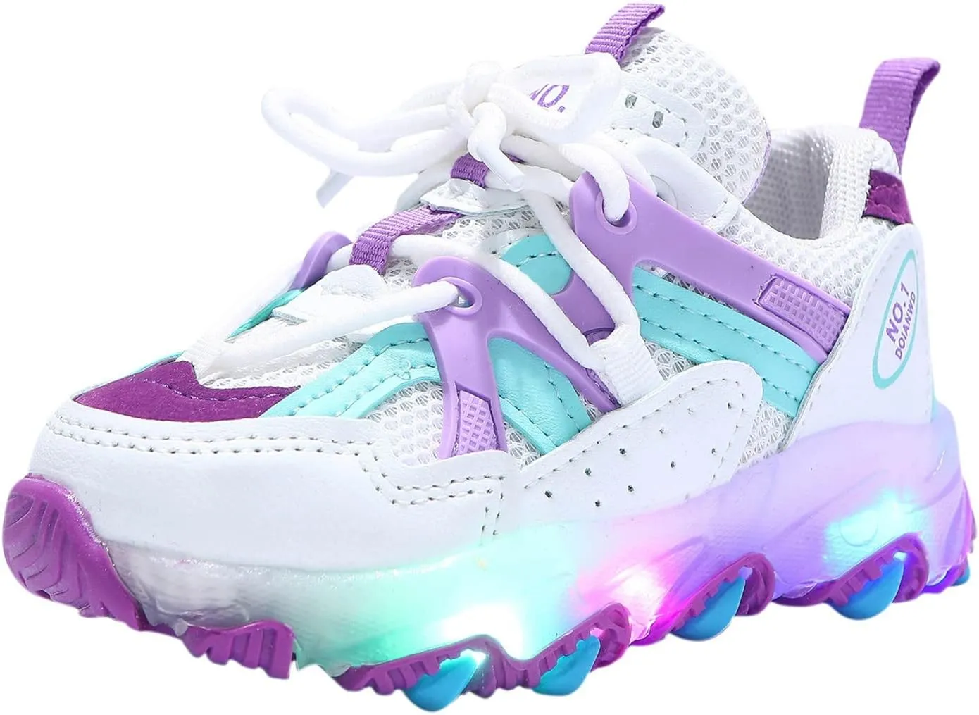 Toddler Baby Sports Shoes Boys Girls Led Light Sneakers Breathable Running Sports Soft Soled Luminous Shoes