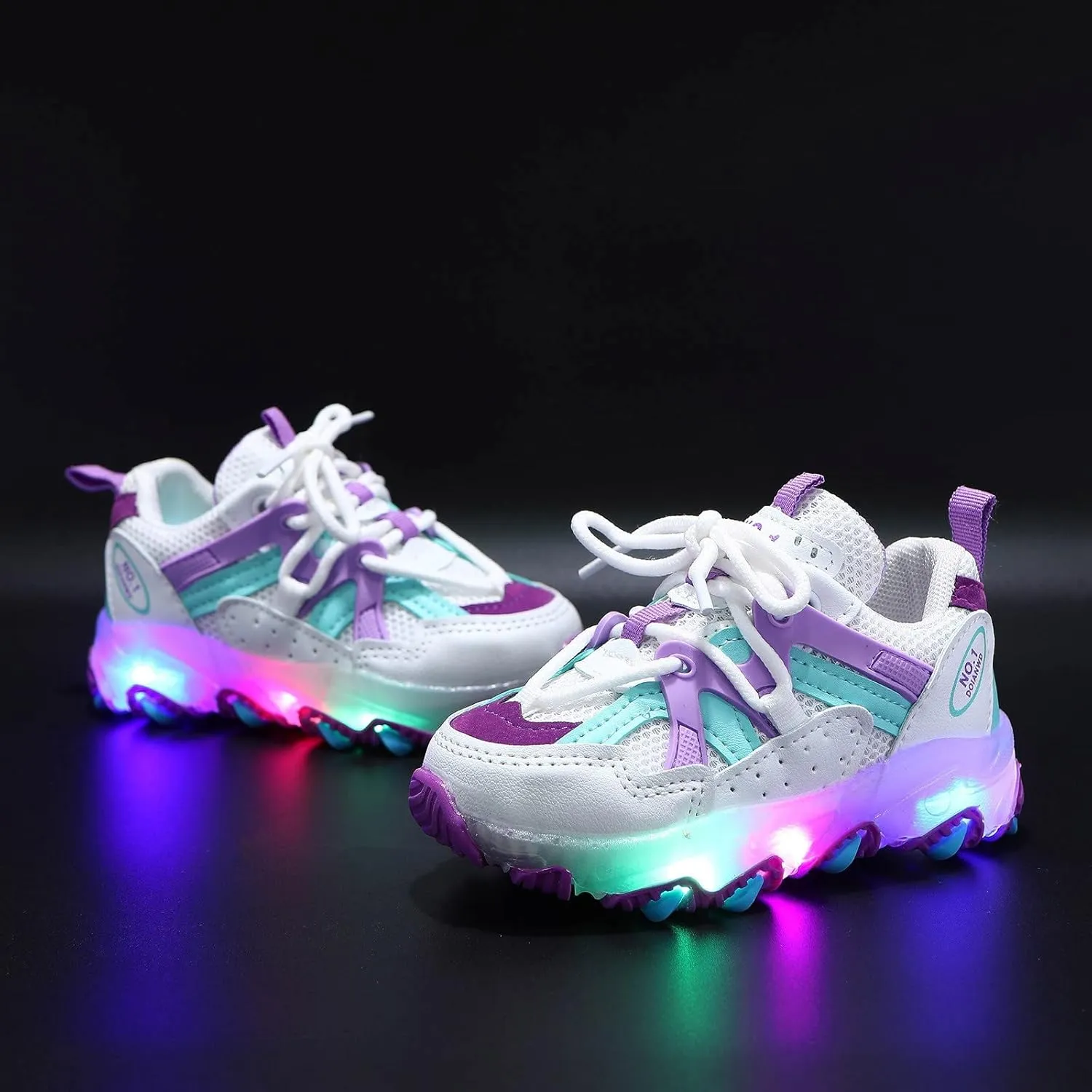 Toddler Baby Sports Shoes Boys Girls Led Light Sneakers Breathable Running Sports Soft Soled Luminous Shoes