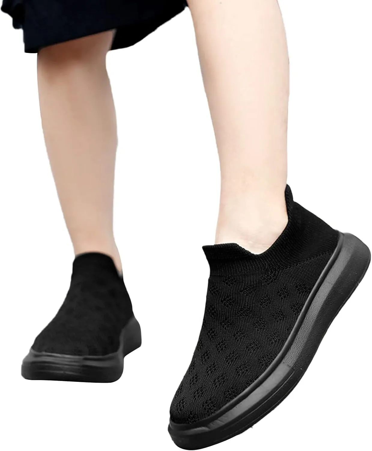 Toddler Tennis Shoes Boys Girls Slip On Casual Running Shoes Woven Breathable Soft Soled Sports Outdoor Shoes
