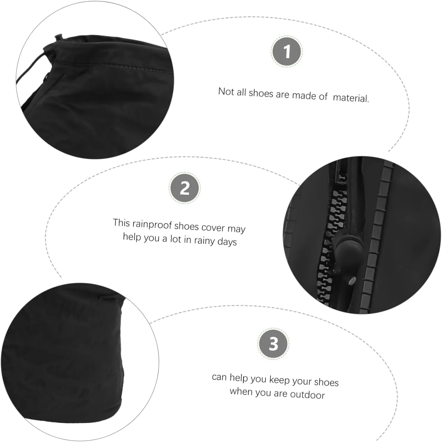 TOYANDONA Waterproof Shoe Cover Black Shoe Covers Rainproof Shoe Mud Covers Rain Shoes Cover Men Riding Overshoes