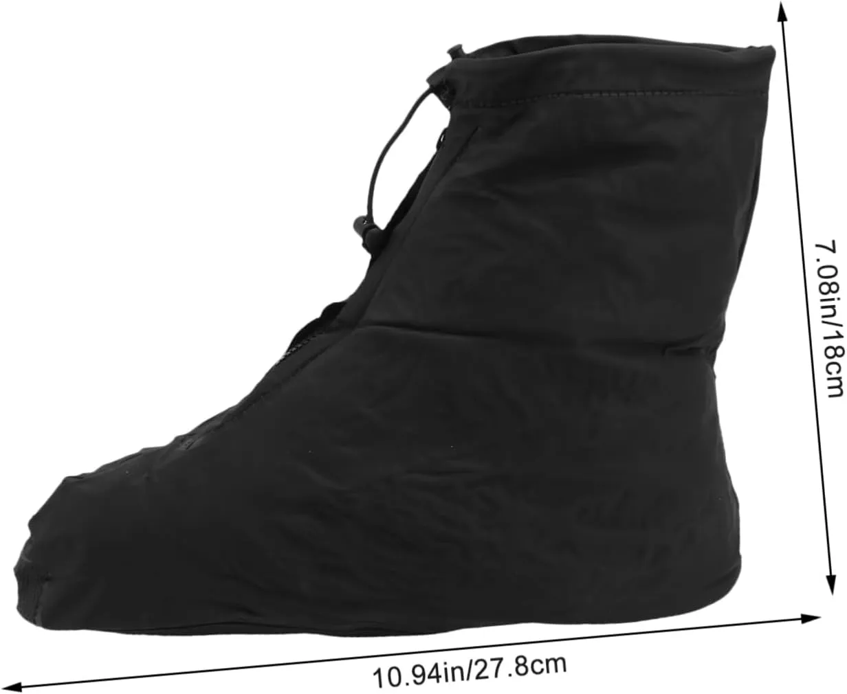 TOYANDONA Waterproof Shoe Cover Black Shoe Covers Rainproof Shoe Mud Covers Rain Shoes Cover Men Riding Overshoes