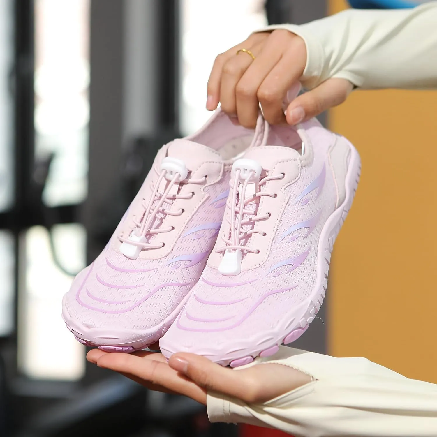 Water Shoes for Women Wide Width, Lightweight Non Slip Shoes, Barefoot Footwear Neuropathy, Grounded Footwear for Women, Zero Drop Beach Walking Shoe, Athletic Sneakers for Running Walking Hiking