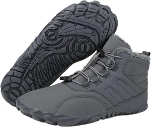 Winter Barefoot Shoes Womens Mens Winter Hiking Boots Warm Fur Lined Winter Snow Boots Waterproof Non-Slip Shoes
