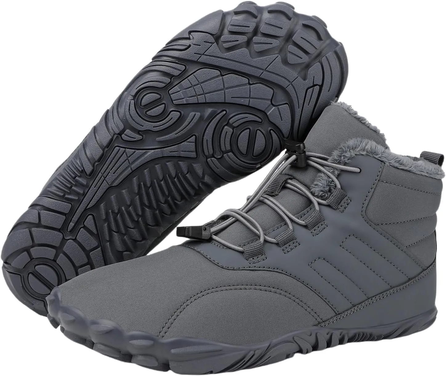 Winter Barefoot Shoes Womens Mens Winter Hiking Boots Warm Fur Lined Winter Snow Boots Waterproof Non-Slip Shoes