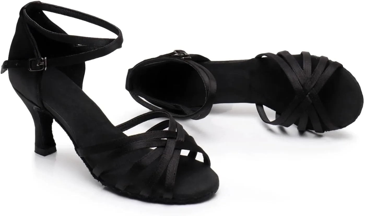 Woman Latin Dance Shoes Ladies Girls Ballroom Professional Dancing Shoes Sneaker 5/7cm Soft Sole for Dance Performance