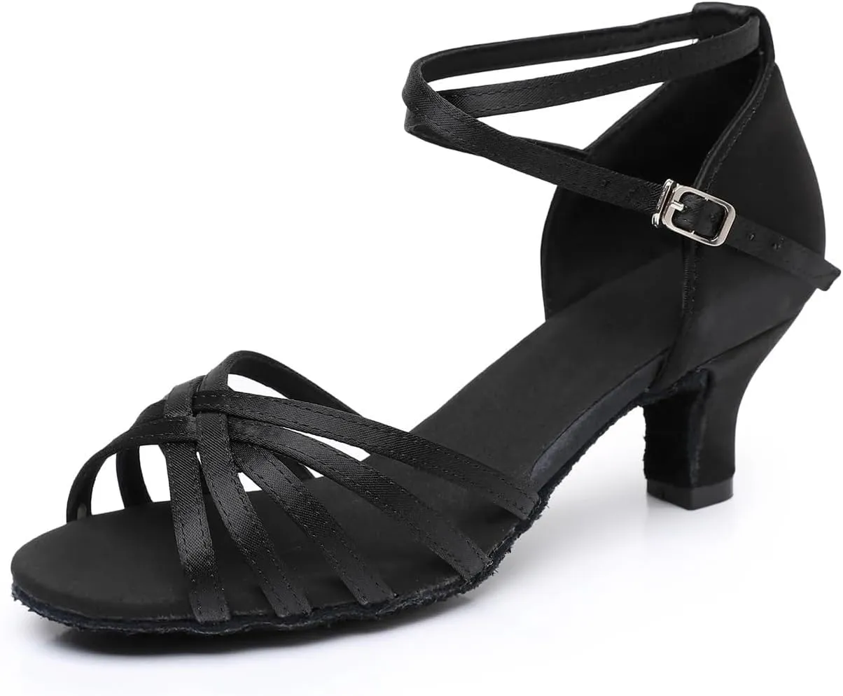 Woman Latin Dance Shoes Ladies Girls Ballroom Professional Dancing Shoes Sneaker 5/7cm Soft Sole for Dance Performance