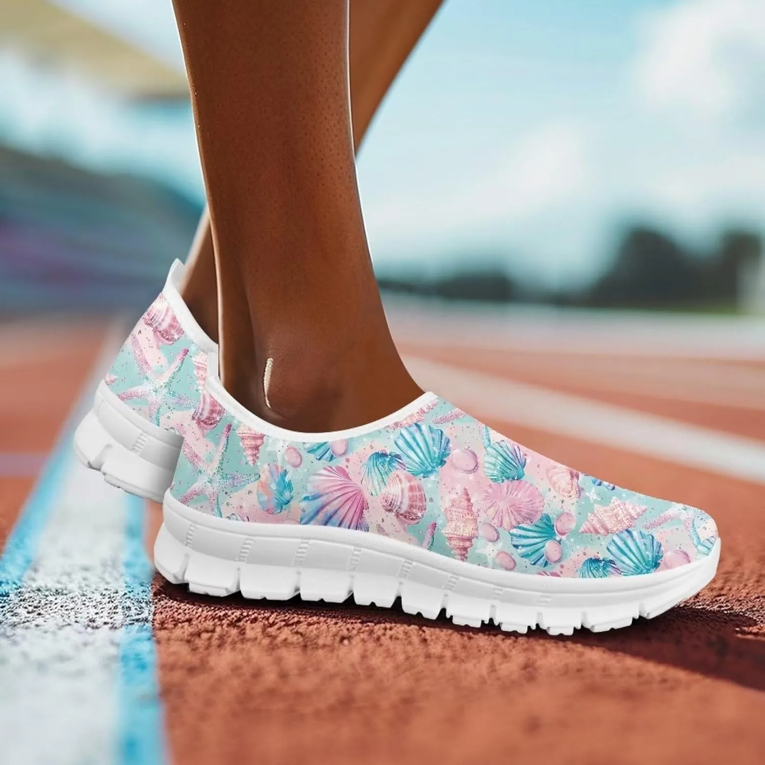 Womens Slip-on Walking Shoes Non Slip Running Sneakers Soft Comfortable Loafers Low Top Ourdoor Sports Travel Shoes