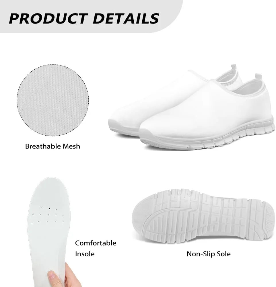 Womens Slip-on Walking Shoes Non Slip Running Sneakers Soft Comfortable Loafers Low Top Ourdoor Sports Travel Shoes