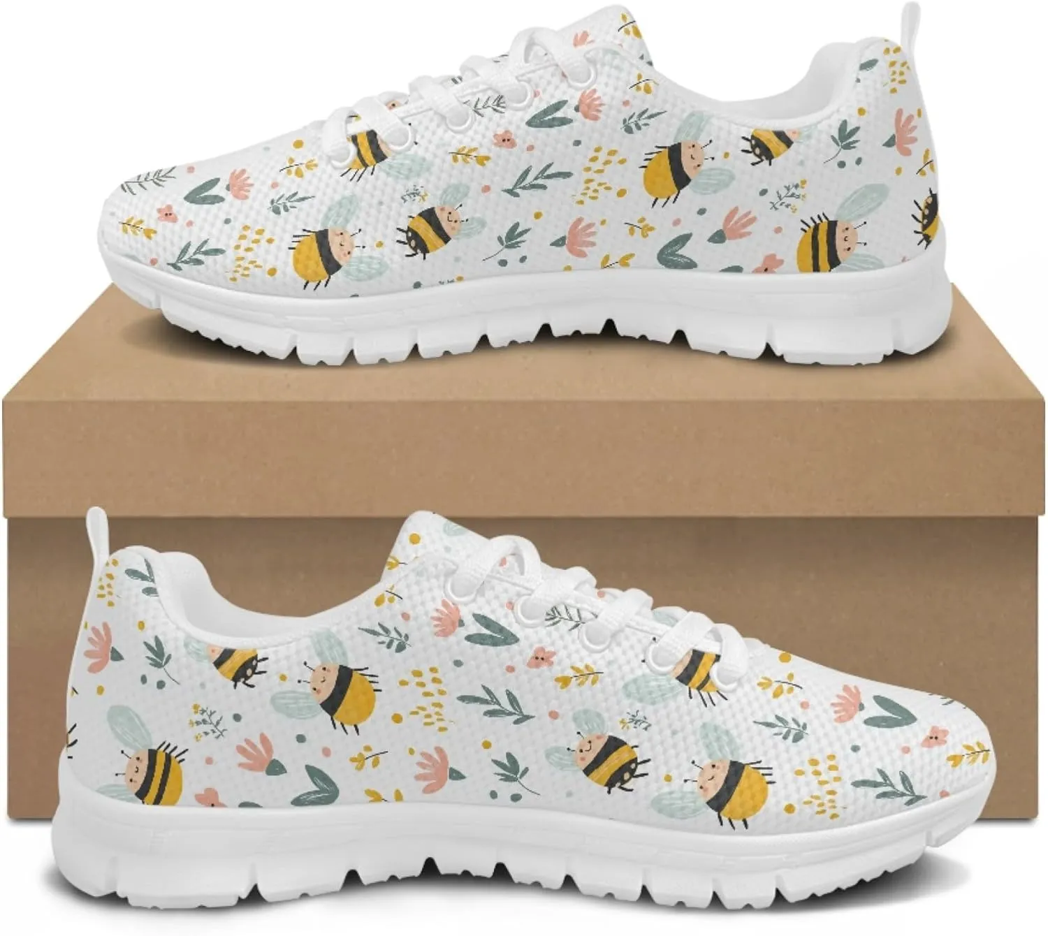 Womens Sports Shoes Trainer Running Travel Sneaker Causal Walking Low Heel Lace Up Breathable Flexible Sneakers for Adults Teens
