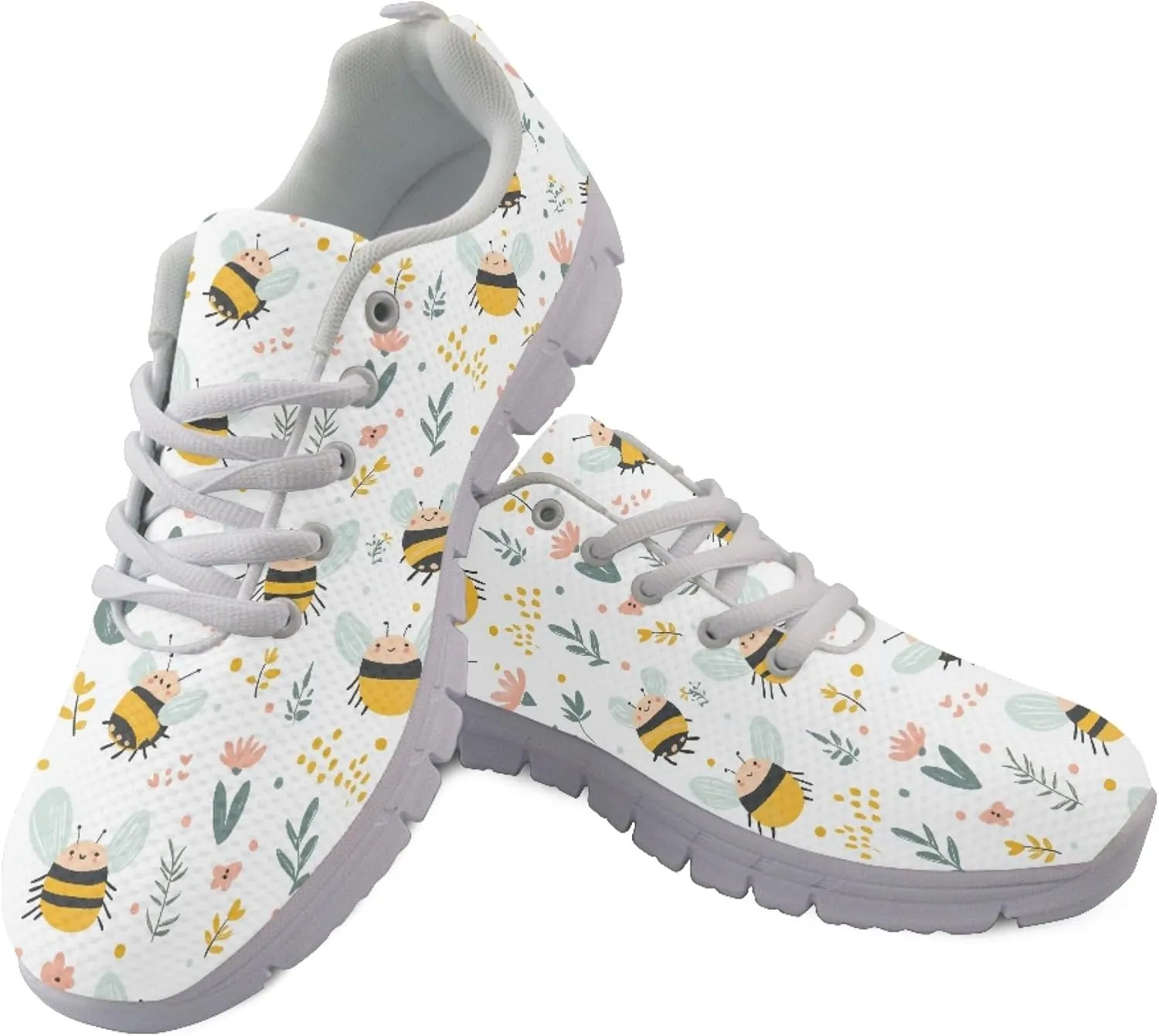 Womens Sports Shoes Trainer Running Travel Sneaker Causal Walking Low Heel Lace Up Breathable Flexible Sneakers for Adults Teens