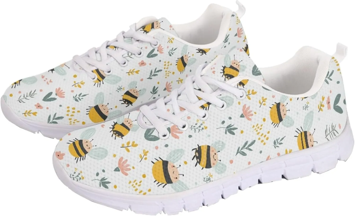 Womens Sports Shoes Trainer Running Travel Sneaker Causal Walking Low Heel Lace Up Breathable Flexible Sneakers for Adults Teens