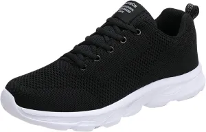 Women's Walking Sock Shoes Elastic Knit Lightweight Mens Dress Shoes Workout Black Casual Shoes Waterproof Sneakers Slip On Tennis Shoe Cross Trainer Shoe