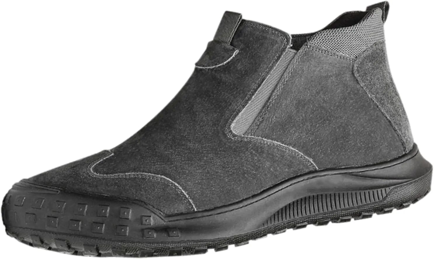 Work Boots for Men Cowboy Style Hiking Sneakers Fur Lined Ankle Boot Women Safety Shoes Soft Toe Waterproof Outdoor Shoes Lightweight Hike Grounded Footwear