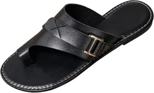 ZWRXW Sandals for Women Leather Thong Sandals Comfortable Orthopedic Sandals Dressy Summer Flip Flops Casual Walking Shoes Non-Slip Slides Flat Sandals